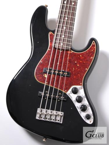 Fender Custom Shop Custom Built Custom Classic Jazz Bass V Journeyman Relic -Black- 【4.38kg】