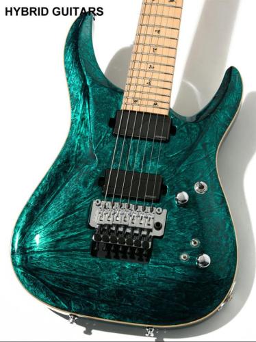 G-Life Guitars DSG Life Ash VII Top Grade Bubble Green Moon 