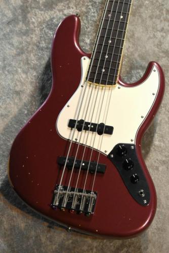 J.W.Black Guitars JWB-JP-JB V ALD / Burgundy Mist Aged #25050【オールラッカー】【軽量/4.14kg】【マッチングヘッド】【5弦】