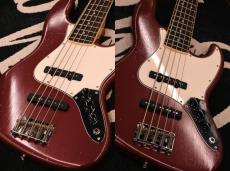 J.W.Black Guitars JWB-JP-JB V ALD / Burgundy Mist Aged #25050【オールラッカー】【軽量/4.14kg】【マッチングヘッド】【5弦】_2