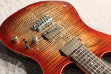 Red House 【クリアランス】CTM Piccola S 2H 5A Flame Top/Mahogany/Ebony Dark Red Burst【漆黒指板】_7