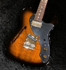 FREEDOM CUSTOM GUITAR RESEARCH TE Pepper Hollow 2 (Brown Pepper) Flamed Mahogany Top / Black Burst (BBS)