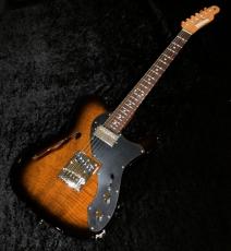 FREEDOM CUSTOM GUITAR RESEARCH TE Pepper Hollow 2 (Brown Pepper) Flamed Mahogany Top / Black Burst (BBS)_2