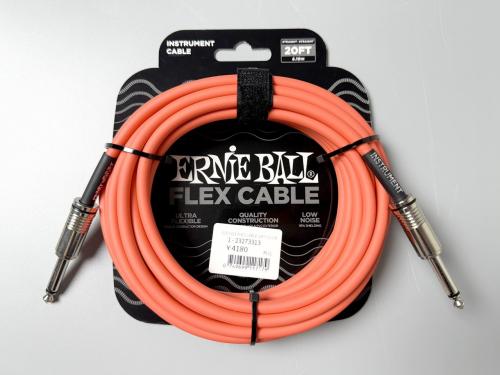 ERNIE BALL 【特価セール】Flex Instrument Cable Straight/Straight 20ft - Orange