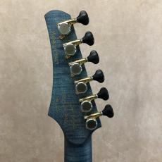 Valenti Guitars Nebula Carved, Ocean Blue (Dark Burst)_6