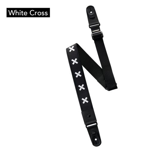 Basiner DURA STRAP VG HARDCORE SERIES -White Cross- ギターストラップ【WEBショップ限定】