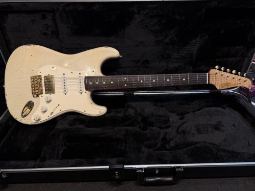 XOTiC XSC-2 Ash 5A Grade Flame Maple Neck Medium Aged ~Vintege Blonde~ #4185