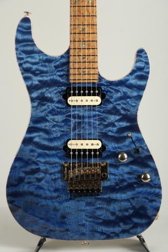 Suhr Custom Standard Quilt Maple Top Black Limba Back / Trans Blue 2024