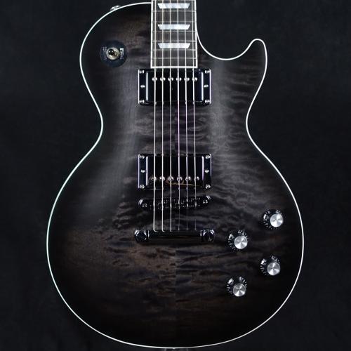 Gibson Mark Morton Les Paul Modern Figured Quilt Translucent Ebony Burst Satin
