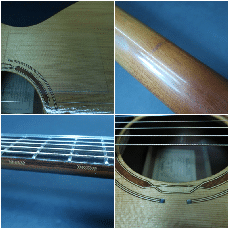 TODA Guitars (戸田 真次)A-1 STD / Solid Cedar Top・Solid Mahogany・Original Peg・Ebony Fingerboard and Bridge・Wood binding・Clear Pick guard 【With Hard Case 】2001年製_15
