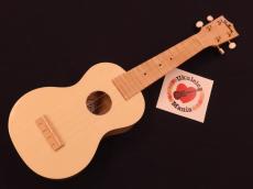 Famous FS-S10N White Satin Wood Soprano Ukulele ウクレレ #5413
