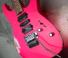 Jackson USA Custom Shop " Master Built" Dinky HSH Relic / Neon Pink_8