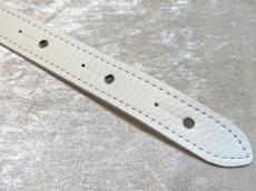 Grande uomo 雪桜刺しゅうストラップ ホワイトレザー_6