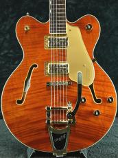 Gretsch Electromatic LTD Flame Okoume Broadkaster Double-Cut with Bigsby- Roundup Orange Stain-