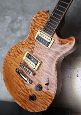 David Thomas McNaught Vintage Single Cut 5A Quilt Top / Rosewood Neck  _7
