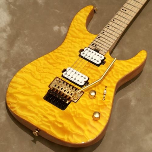 Charvel PRO MOD DK24 HH FR M Mahogany with Quilt Maple, Dark Amber