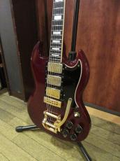Gibson 1974 SG Custom Cherry Red Factory Bigsby_3