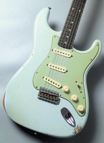 Fender Custom Shop 1960 Stratocaster Relic Painted Headcap -Aged Sonic Blue- 【3.58】
