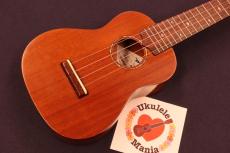 T's MS-1 Solid Mahogany Soprano with Paua Shell Rosette and Dot Markers #5611