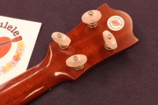 T's MS-1 Solid Mahogany Soprano with Paua Shell Rosette and Dot Markers #5611_8