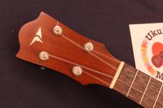 T's MS-1 Solid Mahogany Soprano with Paua Shell Rosette and Dot Markers #5611_6