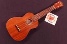 T's MS-1 Solid Mahogany Soprano with Paua Shell Rosette and Dot Markers #5611_5