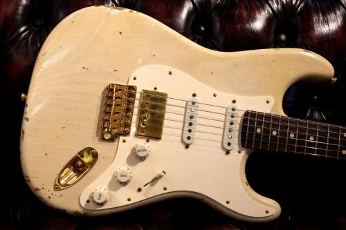XOTiC XSC-2 Ash 5A Grade Flame Maple Neck Medium Aged ~Vintege Blonde~ #4185