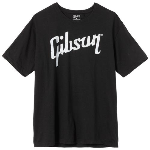 Gibson 【Gibson アパレル】Distressed Gibson Logo T (Black) / Tシャツ【XLサイズ】