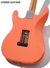 WARMOTH 60's Stratocaster Roasted Flame Maple Neck Feded Fiesta Red_2