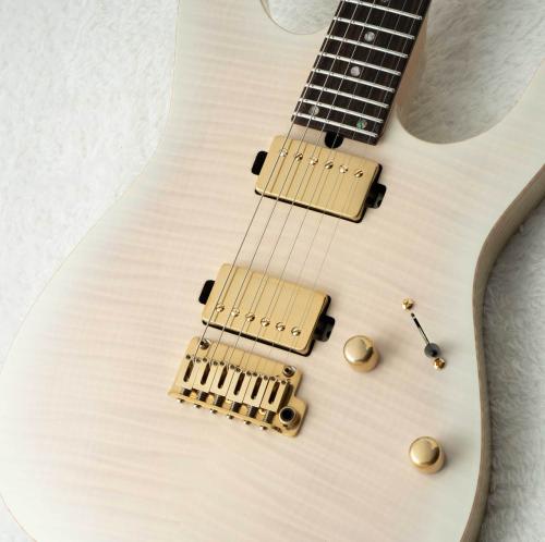 T's DST Pro 24 5A Flame Maple -White Blonde Burst / White Blonde w/Gold Filler-