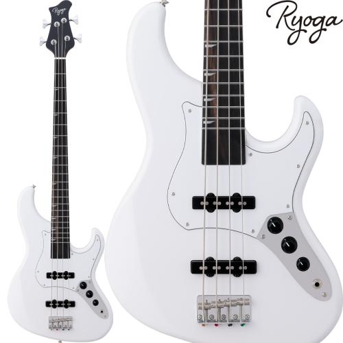 RYOGA VAL-BASS White エレキベース ジャズベースタイプ ベイクドメイプルネック