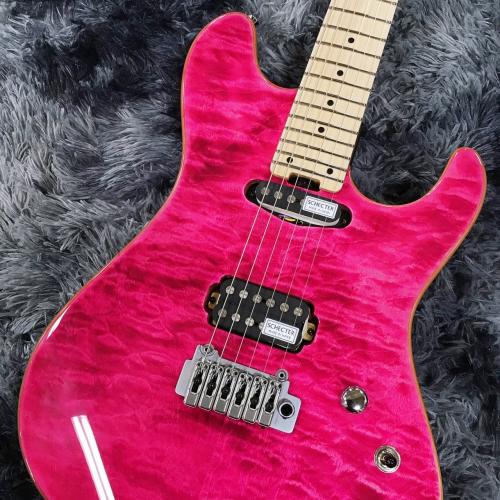 SCHECTER MZ-1 PINK/M (See-thru Pink) 【女性向けに設計されたコンパクトボディ!】【日本製】