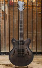 Victor Baker Guitars Model 35 Chambered Semi-hollow Black Smoke Sunburst Stain S/N:755_2