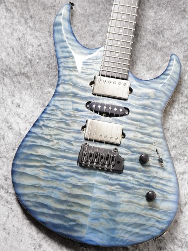Koca Guitars Custom Order Light DC Carved 5A Quilt Maple Top/Ash 1P Back/Rosewood Neck/Ebony FB/Blue Burst
