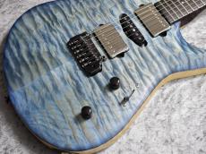 Koca Guitars Custom Order Light DC Carved 5A Quilt Maple Top/Ash 1P Back/Rosewood Neck/Ebony FB/Blue Burst_3