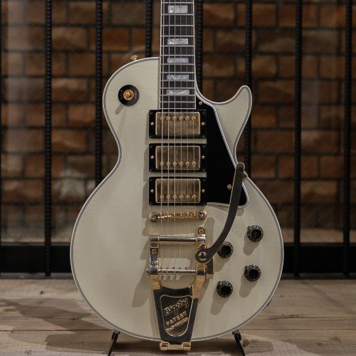 Gibson Custom Shop Murphy Lab 1957 Les Paul Custom 3-PU w / Bigsby Ultra Light Aged / Polaris White 2024