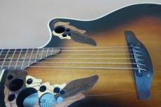 Ovation U.S.A 1768 Elite Sunburst　/ Deep Bowl Cutaway Body・Original Peg・Spruce Top・Lyrachord Back・ Pre-amp OP-24 【With Soft Hard Case】 1991年製_12