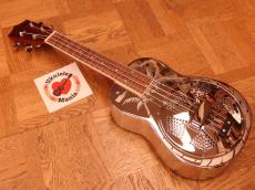 Aiersi Nickel Plated Brass Palm Tree Design Resonator Concert Ukulele #4983_5