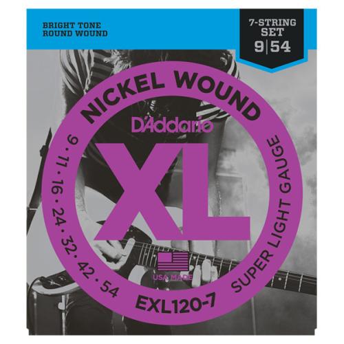 D'addario EXL120/7 09-54 7-String スーパーライト7弦エレキギター弦