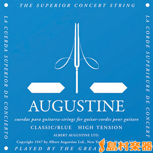 Augustine アオ6 クラシックギター弦 CLASSIC/BLUE ハイテンション 6弦:045【バラ弦1本】