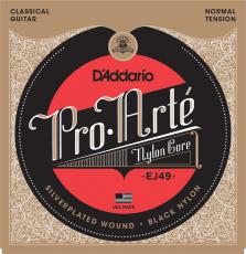D'addario EJ49 シルバーワウンド ブラックナイロン ノーマルテンションプロアルテ クラシックギター弦