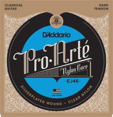 D'addario EJ46 シルバーワウンド クリアナイロン ハードテンションプロアルテ クラシックギター弦