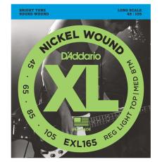 D'addario EXL165 ニッケル 45-105 レギュラーライトトップミディアムボトムエレキベース弦