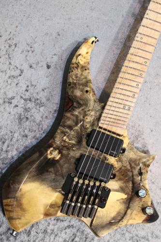 Tobon Guitars Custom Order Model TG053 6st Backeye Burl Top Black Burst 【コロンビア製】【6弦仕様】【ヘッドレス】