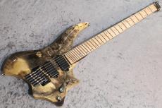 Tobon Guitars Custom Order Model TG053 6st Backeye Burl Top Black Burst 【コロンビア製】【6弦仕様】【ヘッドレス】_2