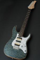 T's DST-Pro 24 Master Grade Quilt Maple w/Bird's Eye Maple Neck -Trans Blue Denim-_2