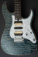 T's DST-Pro 24 Master Grade Quilt Maple w/Bird's Eye Maple Neck -Trans Blue Denim-_3