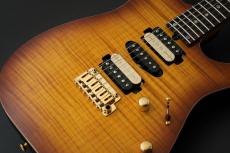 T's DST-Pro 24 5A Flame Maple -Vintage Honey Burst / Steps Black Matt Back-_4