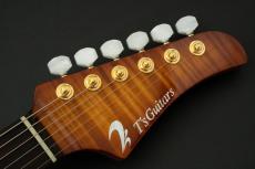 T's DST-Pro 24 5A Flame Maple -Vintage Honey Burst / Steps Black Matt Back-_6