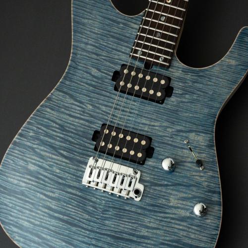 T's DST-Pro 24 5A Flame Maple -Trans Blue Denim / Steps White Matt Back-